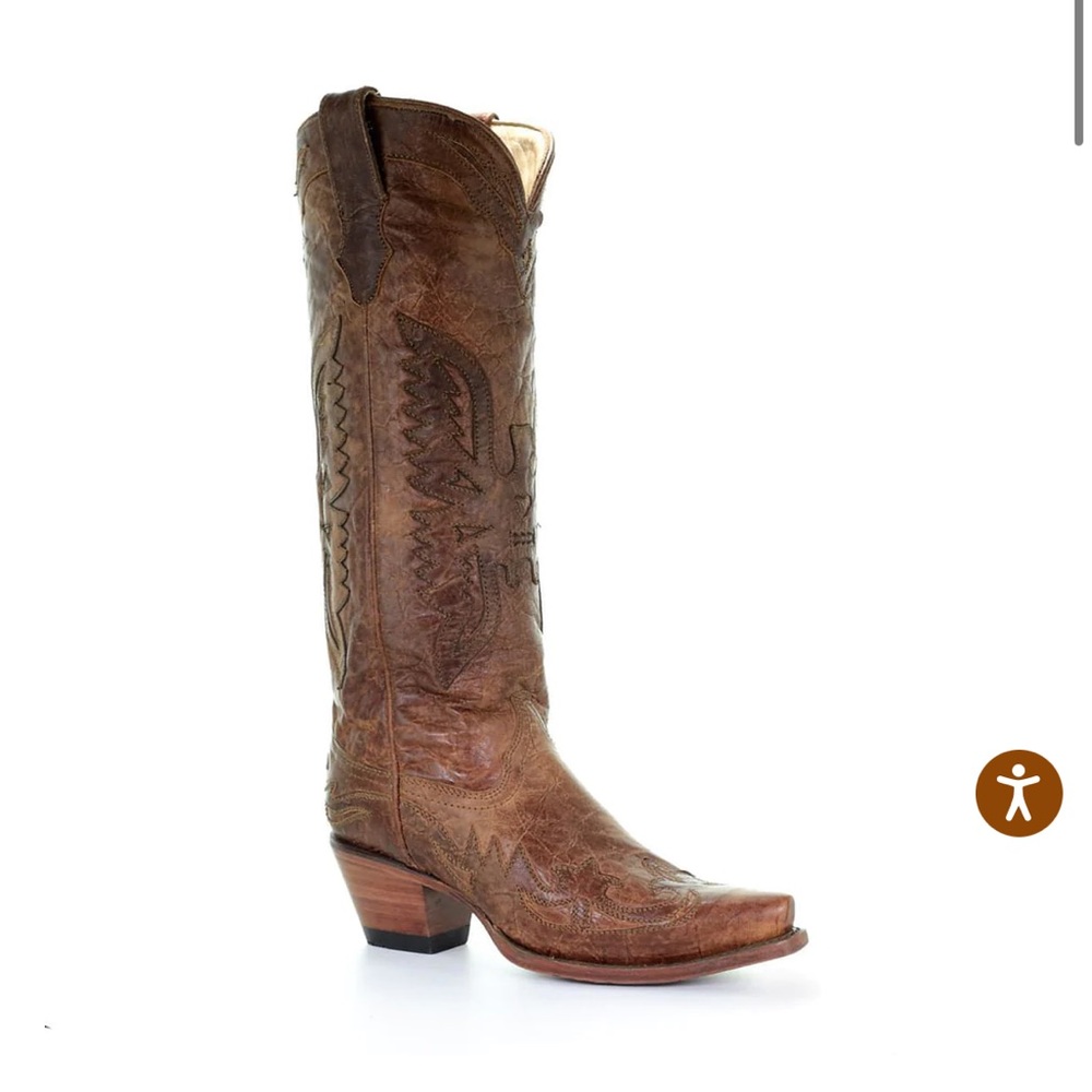 Corral R2295 Brown Tall Cowboy Boots Size 11